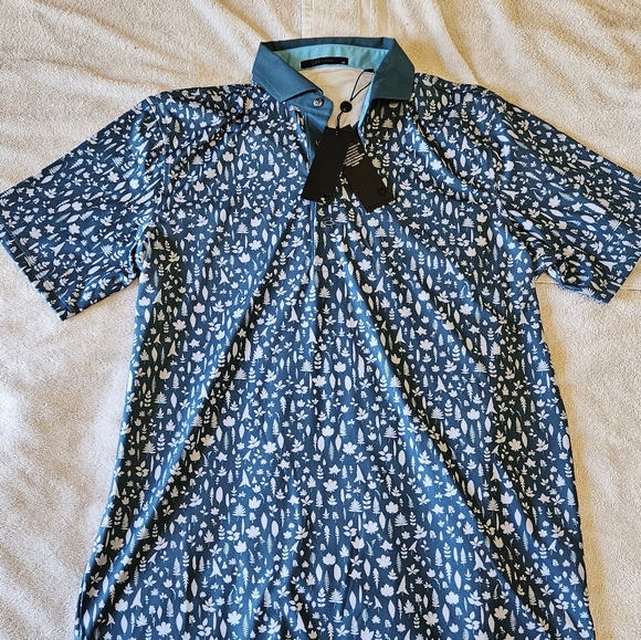 Greyson Mens Medium Polo Magical Fern - Picture 2 of 16